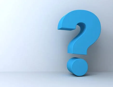 Question mark  3d illustration Illustrazione stock
