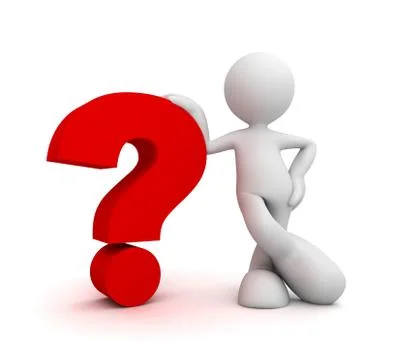 Question mark 3d illustration Stock Illustration