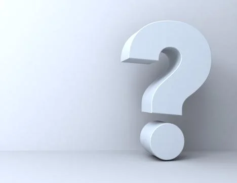 Question mark 3d illustration Stock Illustration