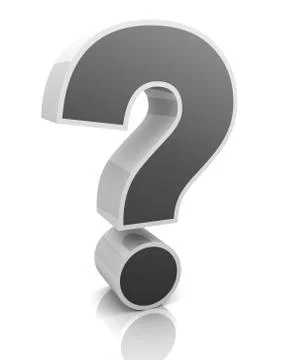 Question mark 3d illustration isolated Stock Illustration