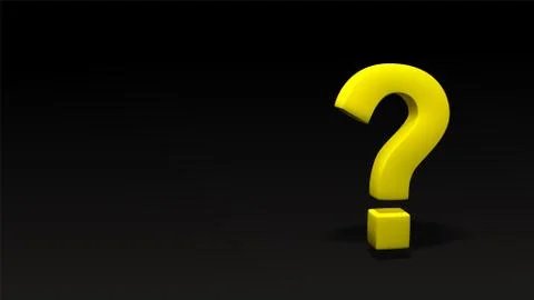 Question mark. 3D with perspective. Created mesh. Vector Stock Illustration