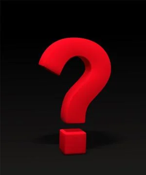 Question mark. 3D with perspective. Created mesh. Vector Stock Illustration