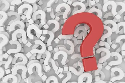 Question mark. 3D rendering. Stock Illustration