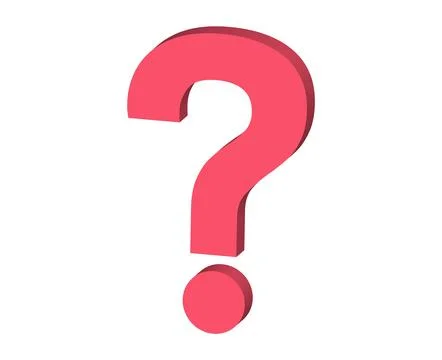 Question mark 3d vector Stock Illustration