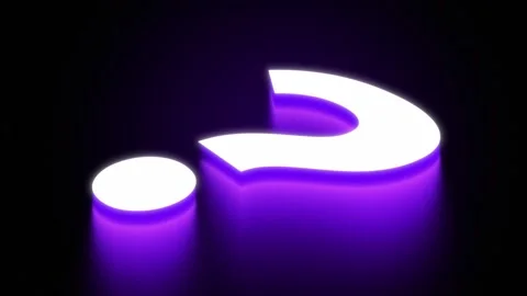 Question Mark 3D Vibrant Glowing Motion Graphic Video Stock Footage 320852502