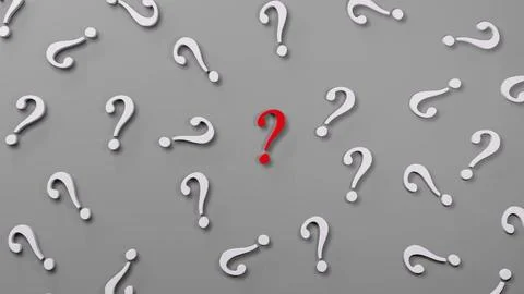 Question mark abstract background , 3D rendering Illustrazione stock