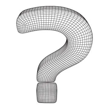 Question mark abstract mesh Illustrazione stock