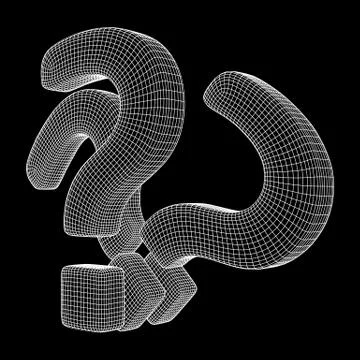 Question mark abstract mesh 스톡 일러스트