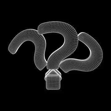 Question mark abstract mesh Stock Illustration