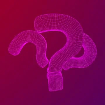 Question mark abstract mesh Stock-Illustration