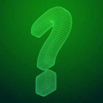 Question mark abstract mesh Stock Illustration