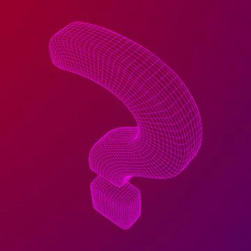 Question mark abstract mesh Illustrazione stock