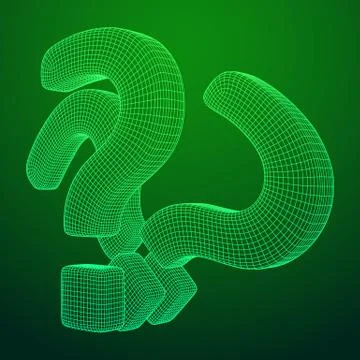 Question mark abstract mesh Illustrazione stock