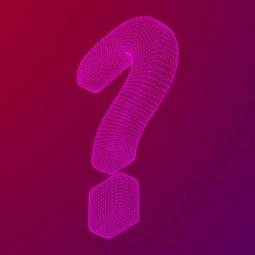 Question mark abstract mesh Stock Illustration