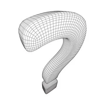 Question mark abstract mesh Illustrazione stock