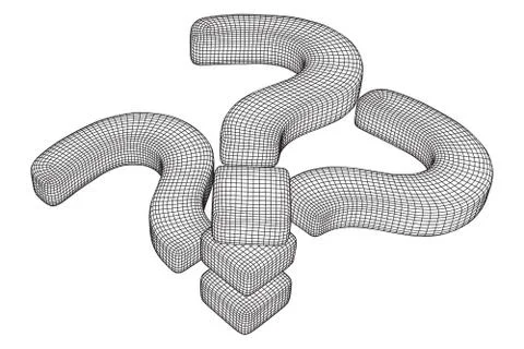Question mark abstract mesh 스톡 일러스트