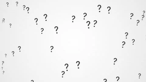 Question mark. Abstract pattern of black question marks on white background Video stock 339042366