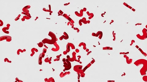 Question Mark Alpha Background Loop Stock Footage 343384621