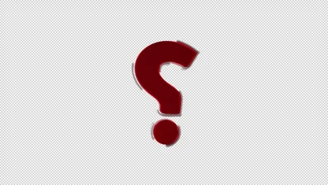 Question Mark Alpha Stock Footage 343384354