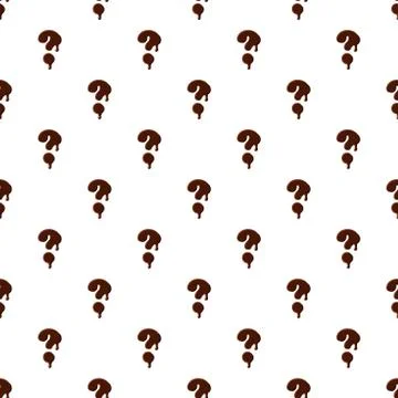 Question mark from alphabet made of chocolate Stock Illustration