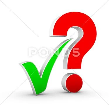 Question mark and check mark Stock Illustration ~ #34249164