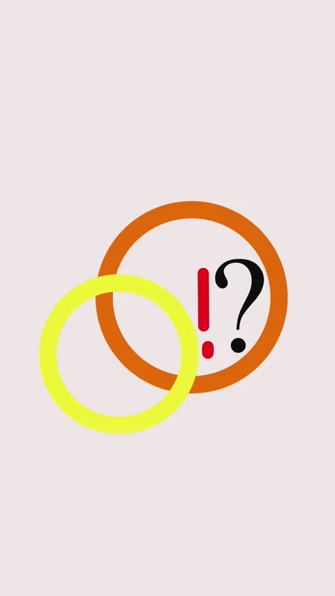 Question mark and exclamation point symbols inside abstract circles animati.. Video stock 321626912