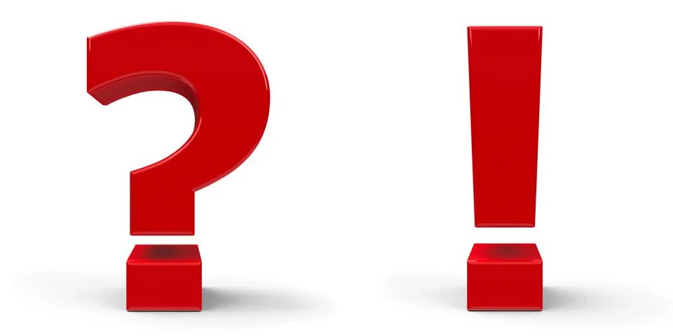 Question mark and exclamation point Stock Illustration