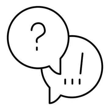 Question mark and exclamation point, vector illustration. Outline design. Ilustración de archivo