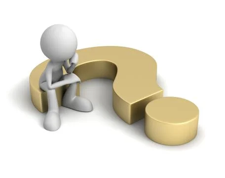 Question mark and man concept illustration Ilustração Stock