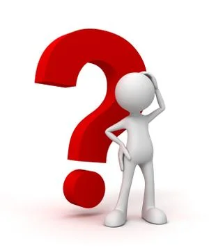 Question mark and man concept illustration Stock Illustration