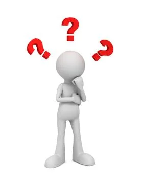 Question mark and man concept illustration Stock Illustration