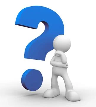 Question mark and man concept  3d illustration イラスト素材