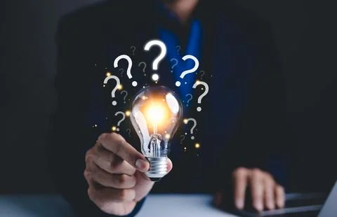 Question mark and problem solving concept. Stock Photos