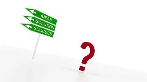 Question mark and road sign Stock Footage 32209815