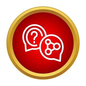 Question mark and share icon in speech bubbles Stock Illustration
