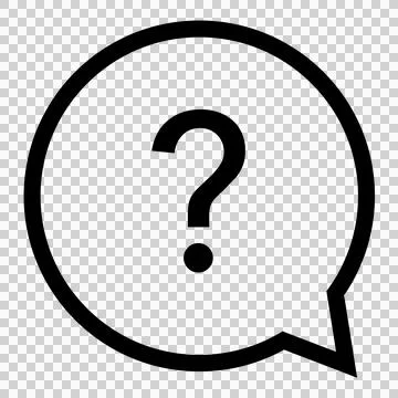 Question mark and simple speech bubble Stock Illustration