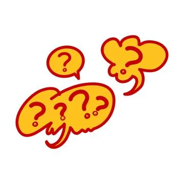 Question mark and speech bubble. illustration of question mark and speech Stock Illustration