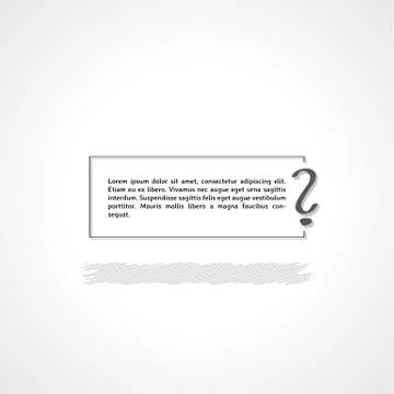 Question mark and text box Stock Illustration