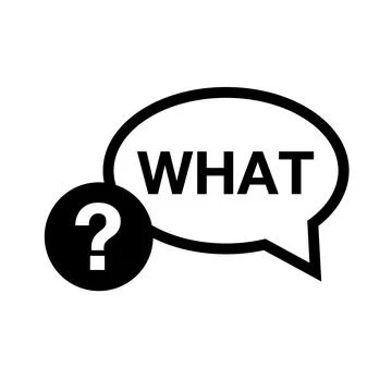 Question mark and WHAT balloon icon. Vector. Illustrazione stock