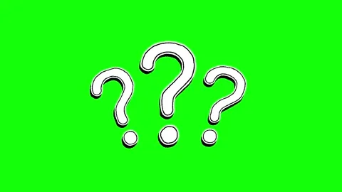 Question Mark animated bouncing pop up hand drawn on green screen Stock Footage 310797356