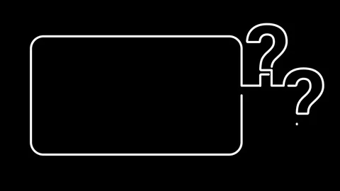 QUESTION MARK animated dark mode frame with three question marks on black b.. Stock Footage 341603760