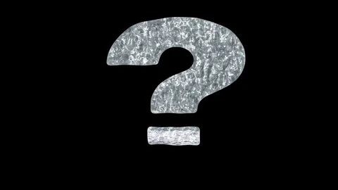 Question Mark - Animated Ice Water Signs Concept Video stock 89552498
