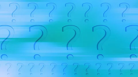 Question mark animated light blue loopin... | Stock Video | Pond5