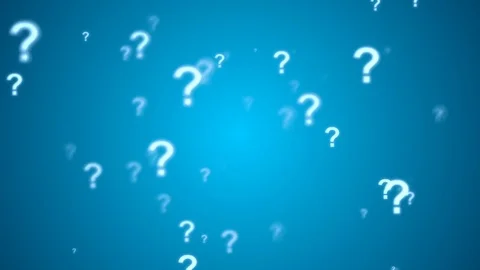Question Mark Animated Looping Background Blue Stock Footage 88983718