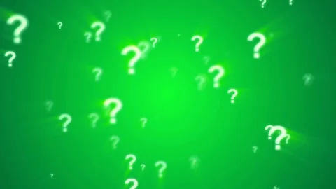 Question Mark Animated Looping Background_Green Stock Footage 89848770