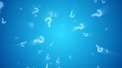 Question Mark Animated Looping Spin Background_Blue Stock Footage 89849432