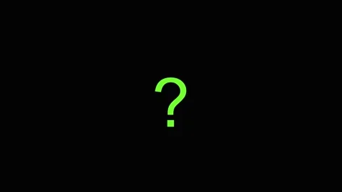 Question mark animation with bright green light. Question mark single symbo.. Stock Footage 337618134