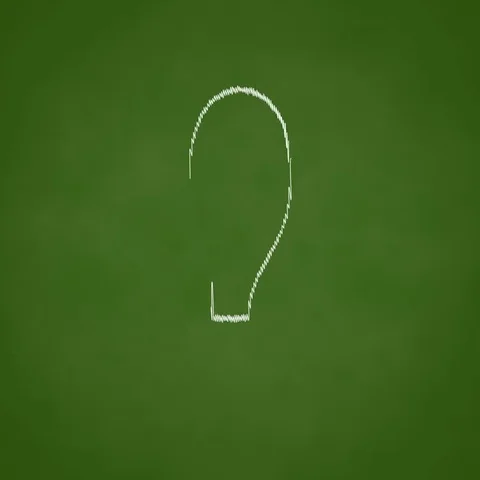 Question mark animation, chalk sketch style on green chalk board, confusion conc Stock-Footage 69543391