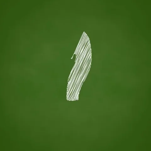 Question mark animation, chalk sketch style on green chalkboard, confusion conc Stock-Footage 69543980