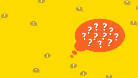 Question Mark Animation with Copy Space for Curiosity or Confusion Concepts. Stock Footage 313851064